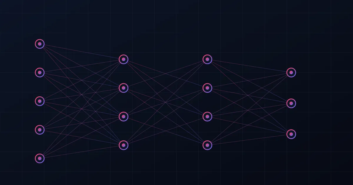 A glowing neural network