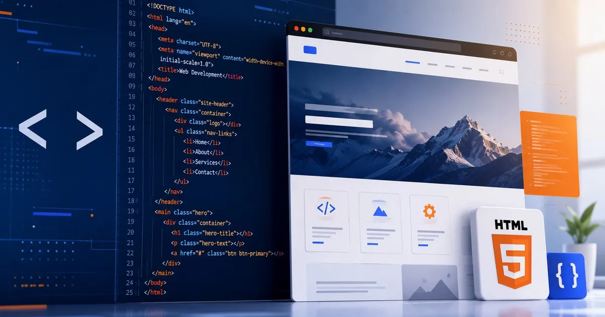 Close-up of HTML code on a screen