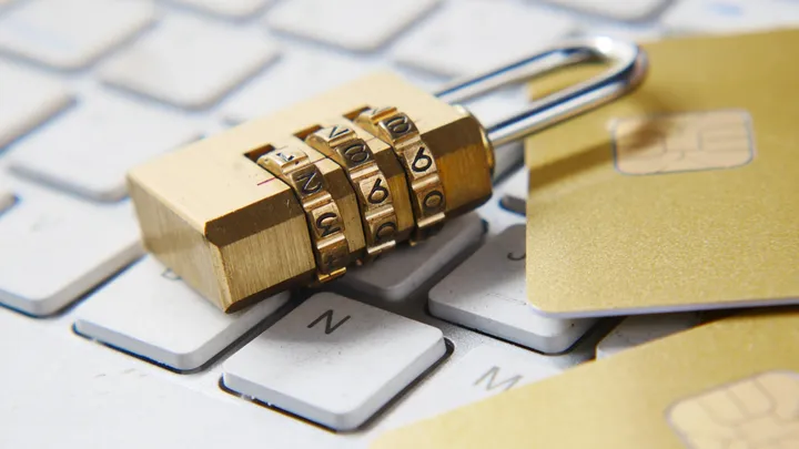 Padlock icon overlaid on a browser address bar