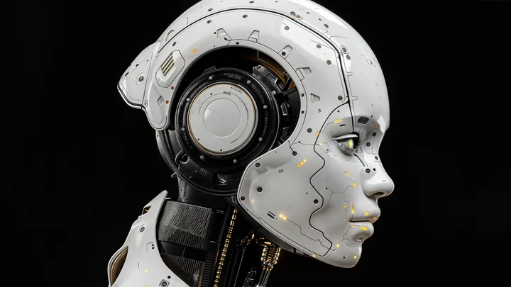 A humanoid robot standing in an industrial setting