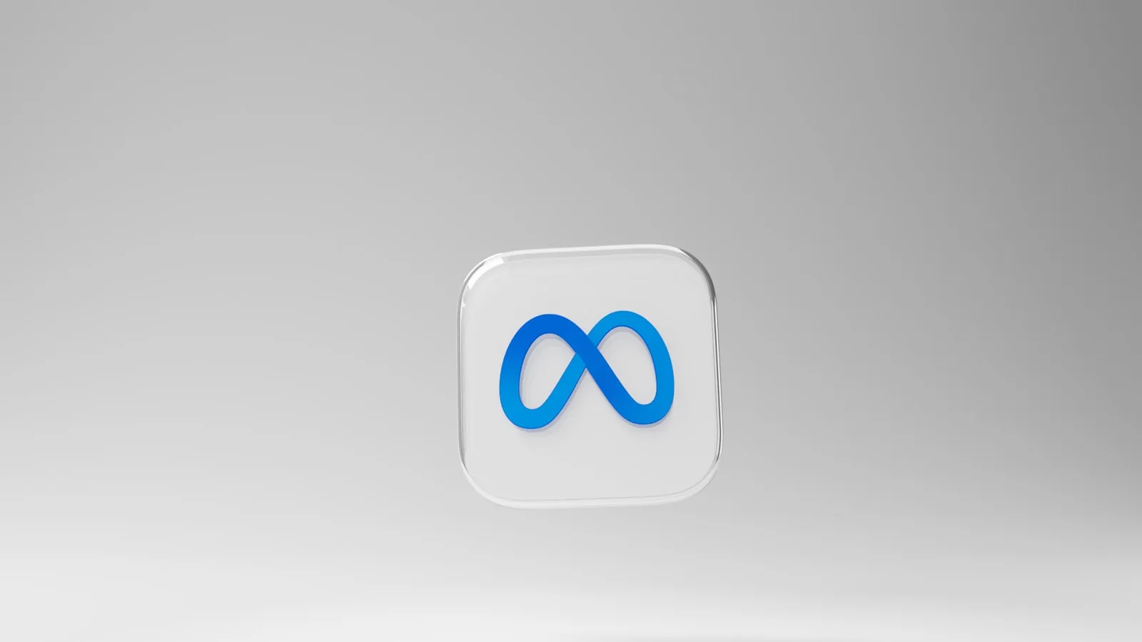 Meta's infinity logo tiled across a dark surface