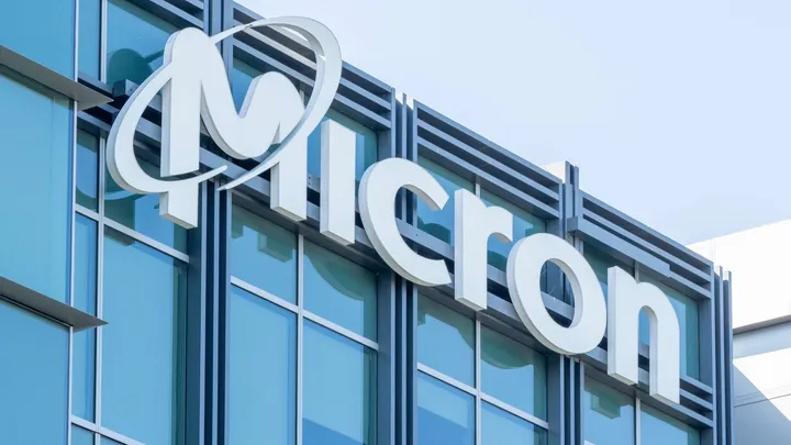 A Micron semiconductor headquarters building