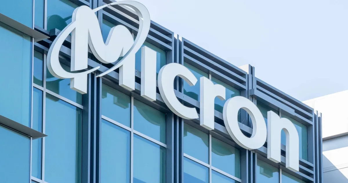 A Micron semiconductor headquarters building