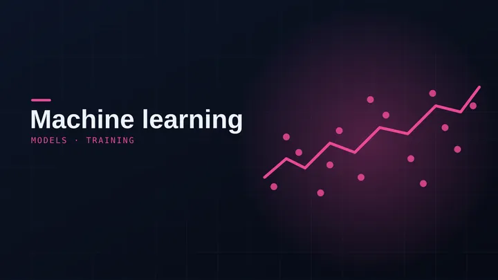 Abstract machine-learning data and trend curve