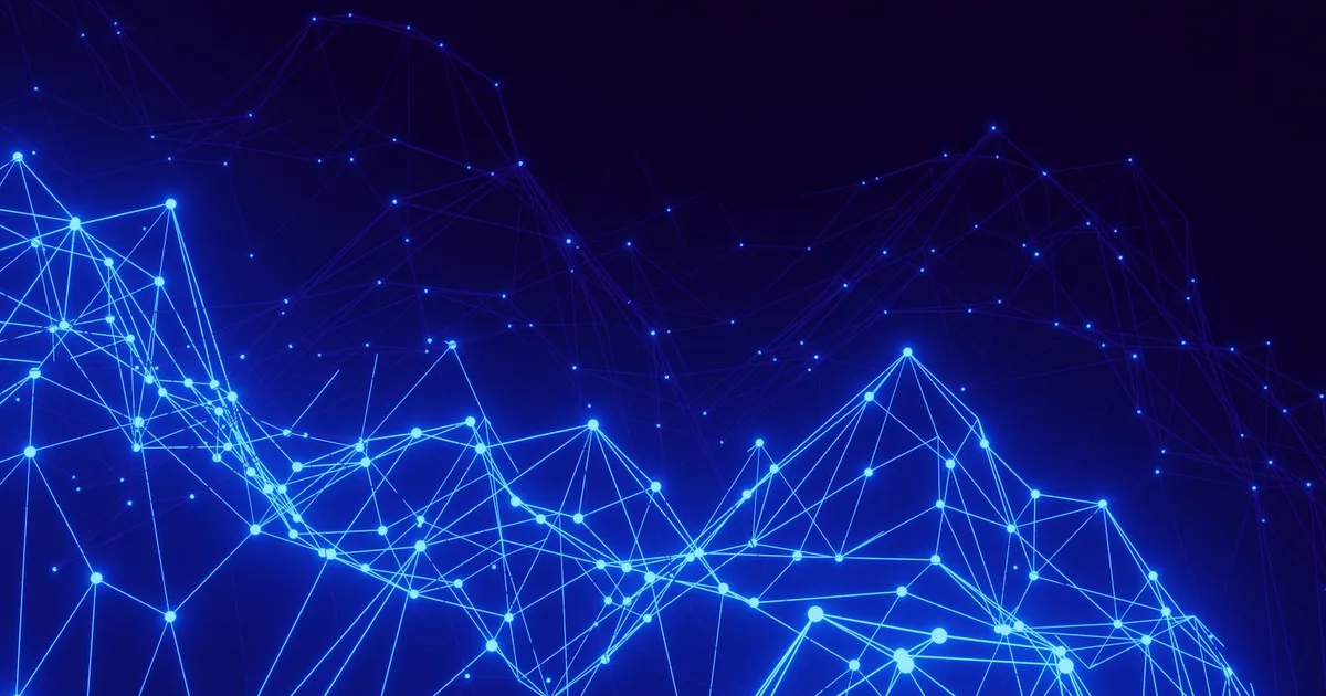 Abstract blue network mesh