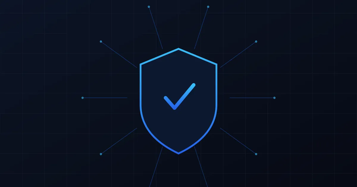 A glowing digital shield representing cybersecurity protection