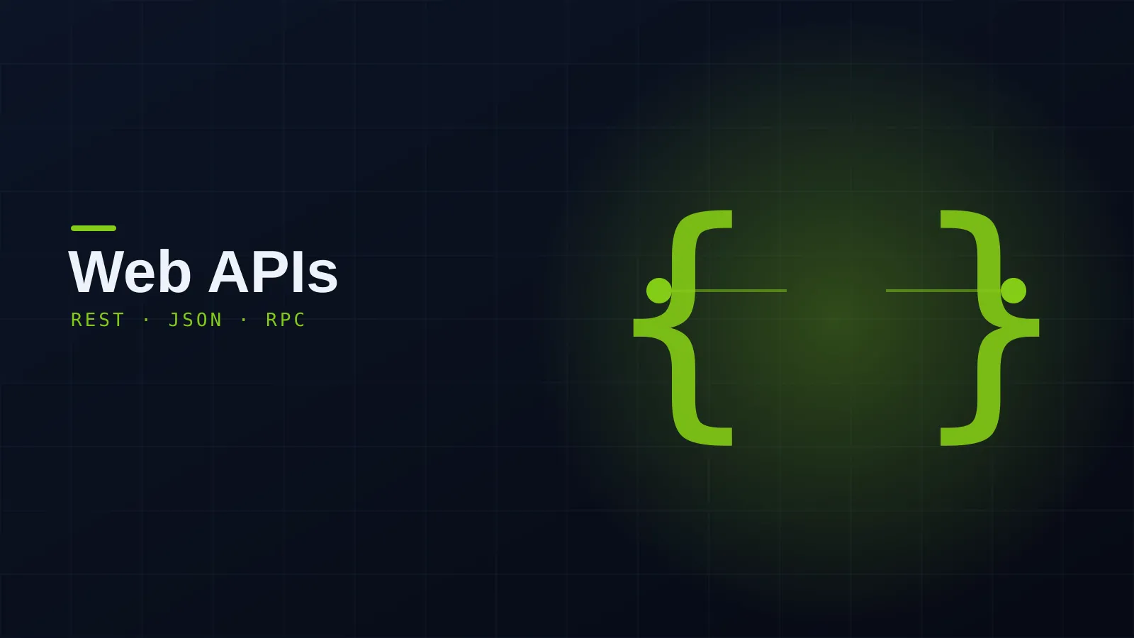 An abstract network of connected API endpoints
